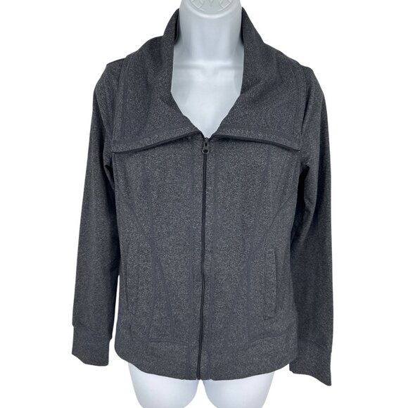 Prana Breathe Long Sleeve Wide Collar Zip Up Athletic Jacket Size S - Picture 1 of 8